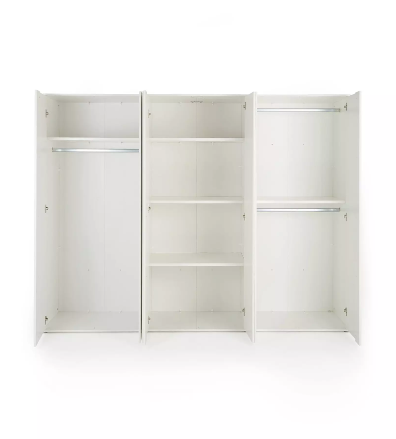 Lisson 6 Door Wardrobe - White W9Z01