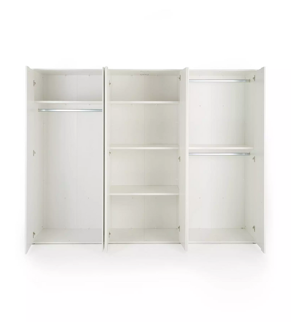 Lisson 6 Door Wardrobe - White W9Z01