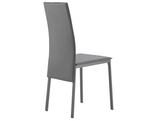 Argos Home Lido Pair of Faux Leather Dining Chair - Grey 17319512