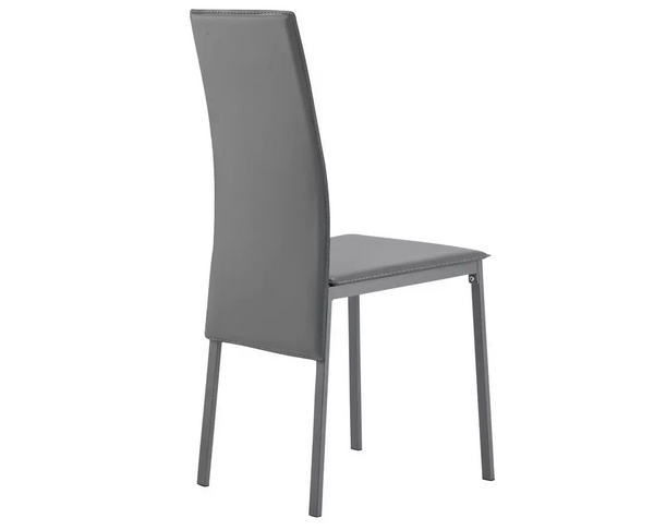 Argos Home Lido Pair of Faux Leather Dining Chair - Grey 17319512
