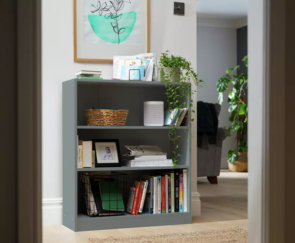 Argos Home Maine Short Bookcase - Grey 18514220