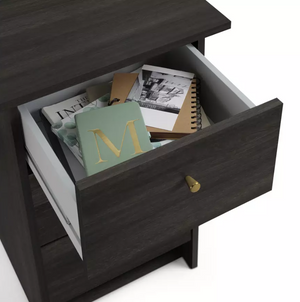 3 Drawer Office Desk in Black & Brown - 11954090