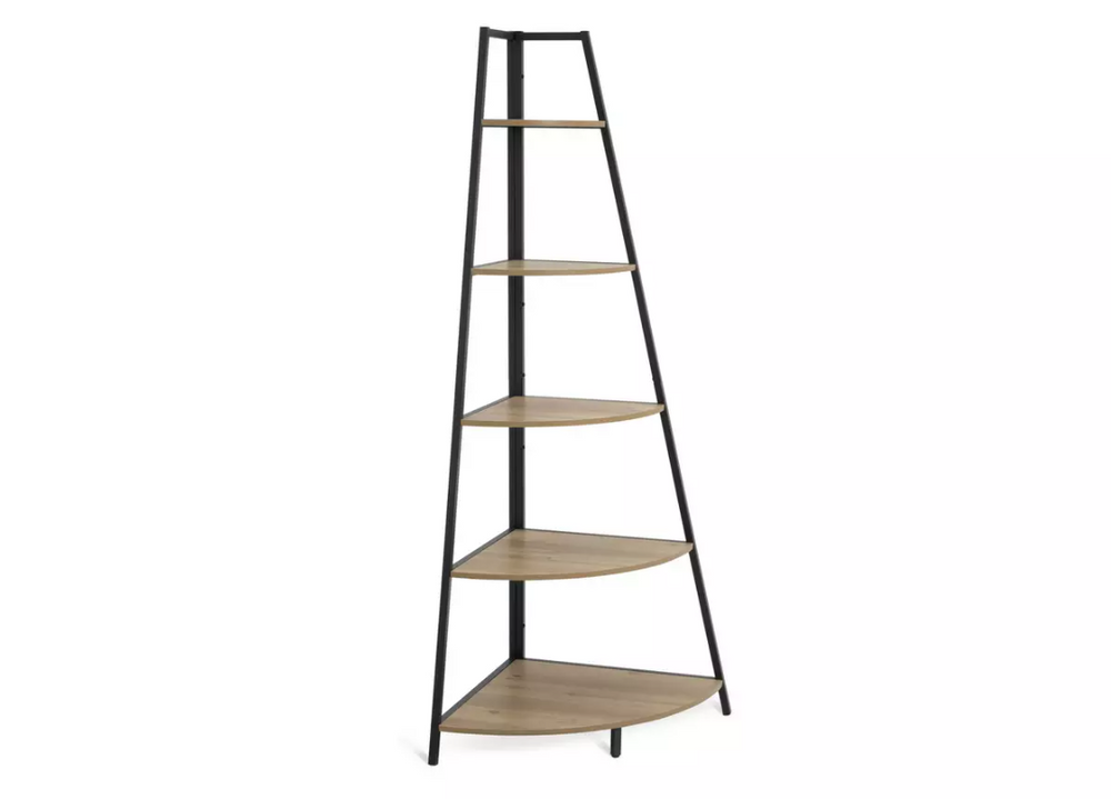 Loft Living Medium Corner Shelving Unit Oak - 14651651