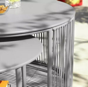 Habitat Ipanema Metal Garden Coffee Table - Grey 18957045