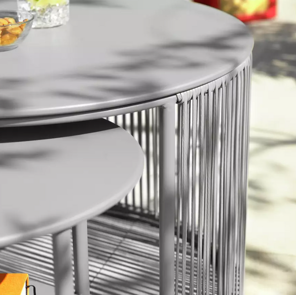 Habitat Ipanema Metal Garden Coffee Table - Grey 18957045