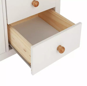 Scandinavia 3 Door 3 Drawer Wardrobe -Pine & White 18291725