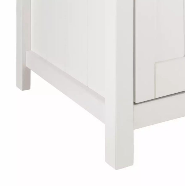 Scandinavia 3 Door 3 Drawer Wardrobe -Pine & White 18291725