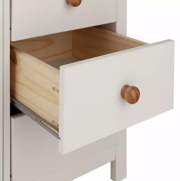 Scandinavia 3 Door 3 Drawer Wardrobe -Pine & White 18291725