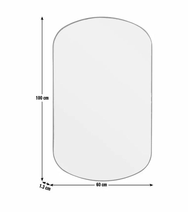 Habitat Black Pill Wall Mirror - 100x60cm 17664982