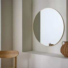 Habitat Gold Round Wall Mirror - 80x80cm 17726291