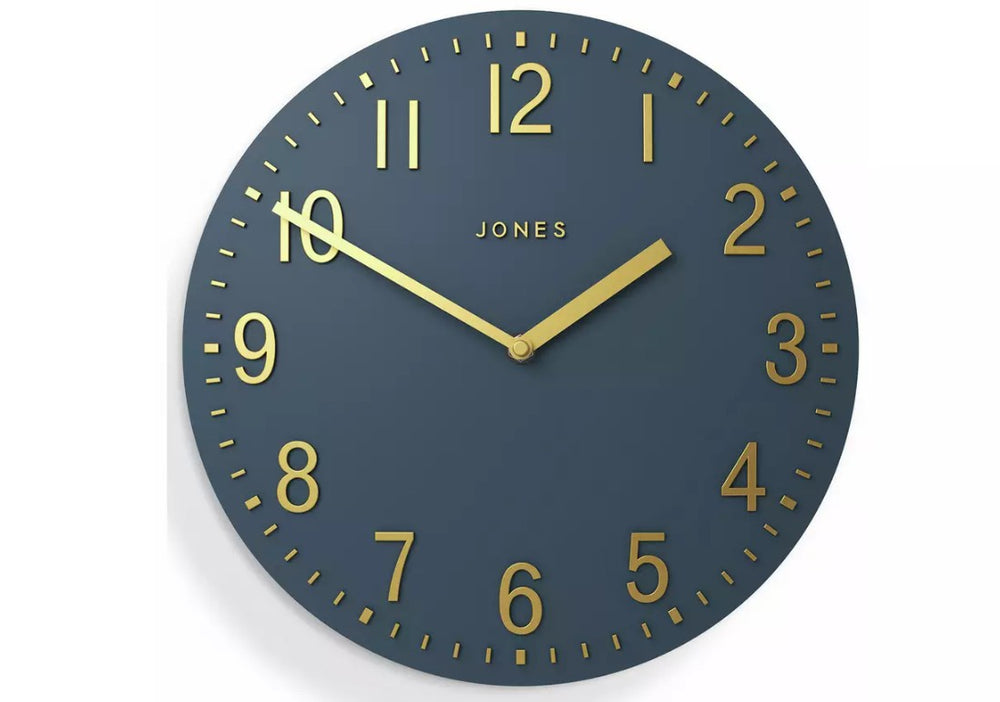 Jones Clocks Theatre Wall Clock - Navy Blue