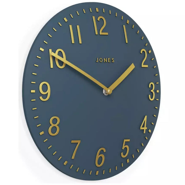 Jones Clocks Theatre Wall Clock - Navy Blue