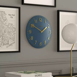 Jones Clocks Theatre Wall Clock - Navy Blue