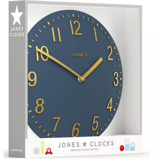 Jones Clocks Theatre Wall Clock - Navy Blue
