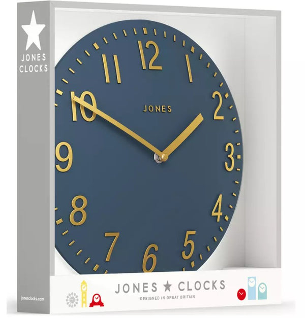 Jones Clocks Theatre Wall Clock - Navy Blue
