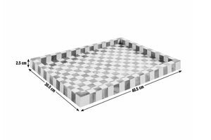 Habitat Checkered Resin Brown & White Coffee Table Tray 18272579