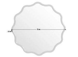 Habitat Red Coral Wavy Round Wall Mirror - 72x72cm 17083408