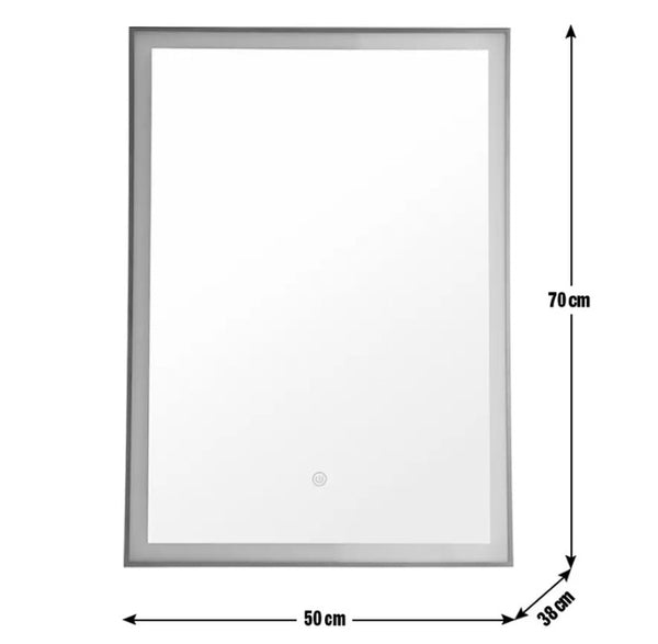 Habitat Bathroom LED Backlit Demister Touch Mirror - 70x50 16025601