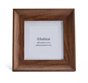 Habitat Brown Wood Picture Frame- 4x4" 17711268