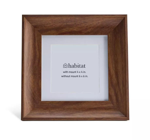 Habitat Brown Wood Picture Frame- 4x4" 17711268