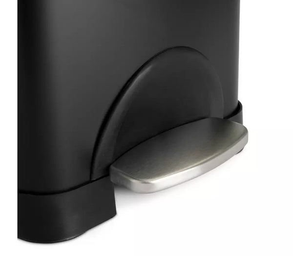 Habitat 30 Litre Slim Line Modern Pedal Bin - Black 17125816