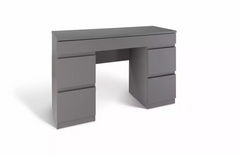 Jenson 5 Drawer Dressing Table Desk - Grey Gloss - 17519989