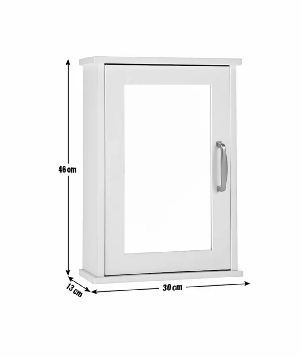 Single Mirrored Wall Cabinet - Grey 17224322