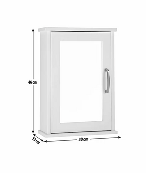 Single Mirrored Wall Cabinet - Grey 17224322