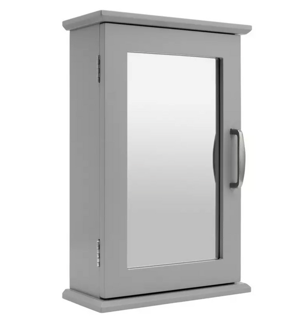 Single Mirrored Wall Cabinet - Grey 17224322
