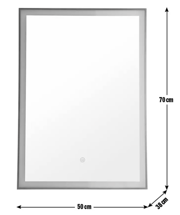 Habitat Bathroom LED Backlit Demister Touch Mirror - 70x50 16025601