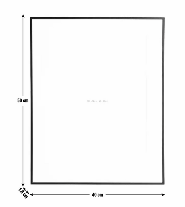 Black Aluminium Picture Frame - 40x50cm 17613366