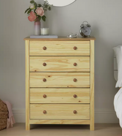 Scandinavia Scandinavia 5 Drawer Chest - Pine 15427035