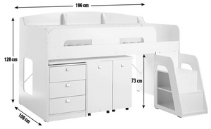 Habitat Ultimate Storage Mid Sleeper Bed Frame - White 15548062