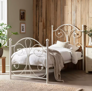 Marietta Single Metal Bed Frame - White 13109740
