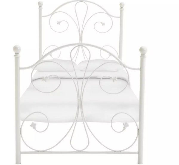 Marietta Single Metal Bed Frame - White 13109740