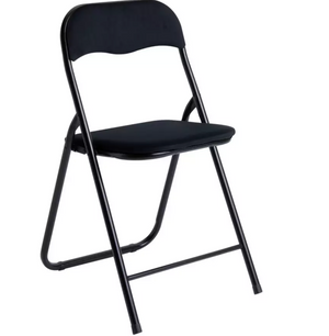 Nyla Velvet Folding Dining Chair - Black 17354924