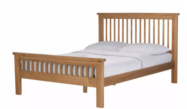 Aubrey Double Wooden Bed Frame - Oak Stain 14636164