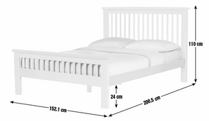 Aubrey Double Wooden Bed Frame - Oak Stain 14636164