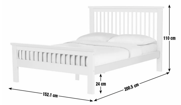 Aubrey Double Wooden Bed Frame - Oak Stain 14636164