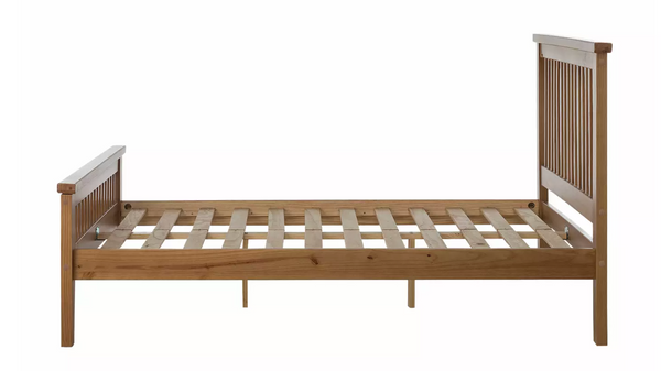 Aubrey Double Wooden Bed Frame - Oak Stain 14636164