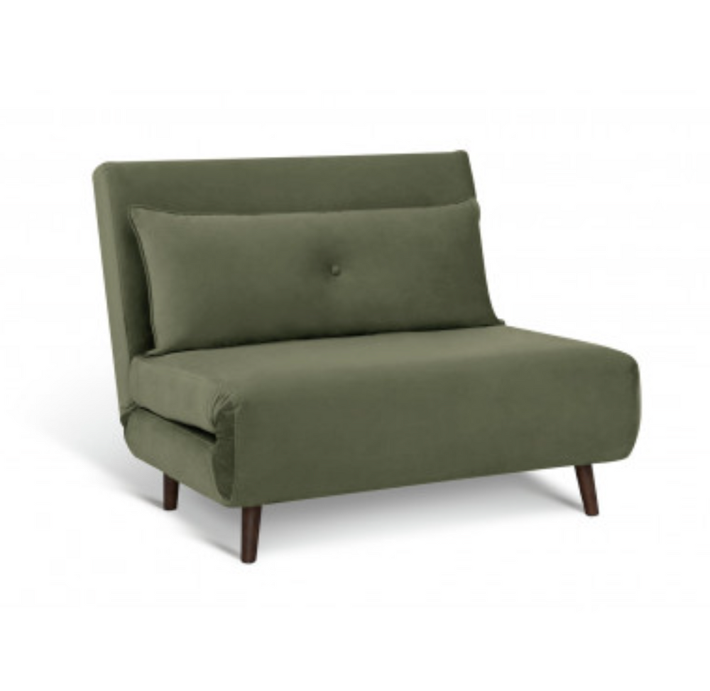 Habitat Roma Small Double Boucle Chair bed Sage Green 19590322
