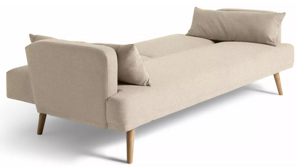 Andy Fabric 3 Seater Clic Clac Sofa Bed - Natural 17932023
