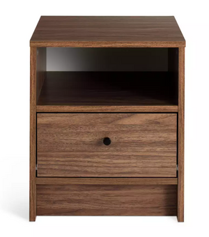 Home Malibu 1 Drawer Bedside Table - Walnut 17863563