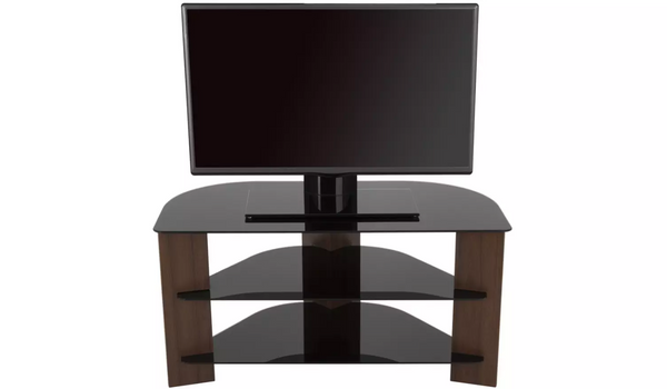 AVF Up To 42 Inch TV Stand - Black Glass and Walnut Effect 19416602