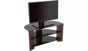 AVF Up To 42 Inch TV Stand - Black Glass and Walnut Effect 19416602