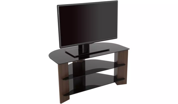 AVF Up To 42 Inch TV Stand - Black Glass and Walnut Effect 19416602