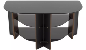 AVF Up To 42 Inch TV Stand - Black Glass and Walnut Effect 19416602