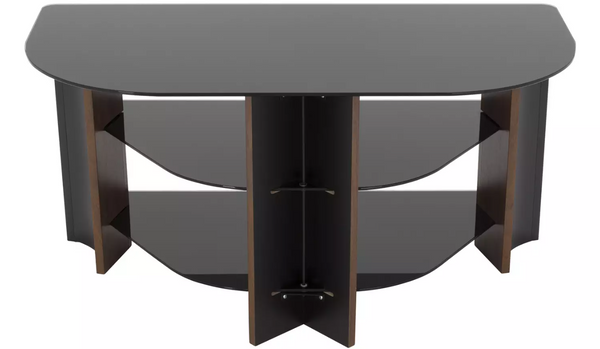 AVF Up To 42 Inch TV Stand - Black Glass and Walnut Effect 19416602