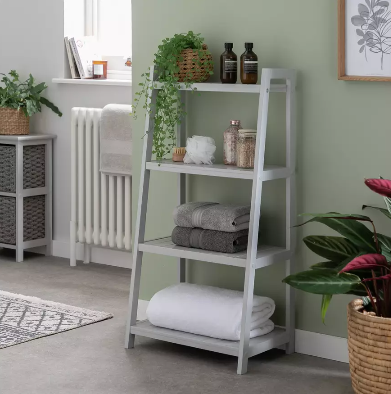 Home 4 Tier Tongue And Groove Ladder Shelving Unit 17764851