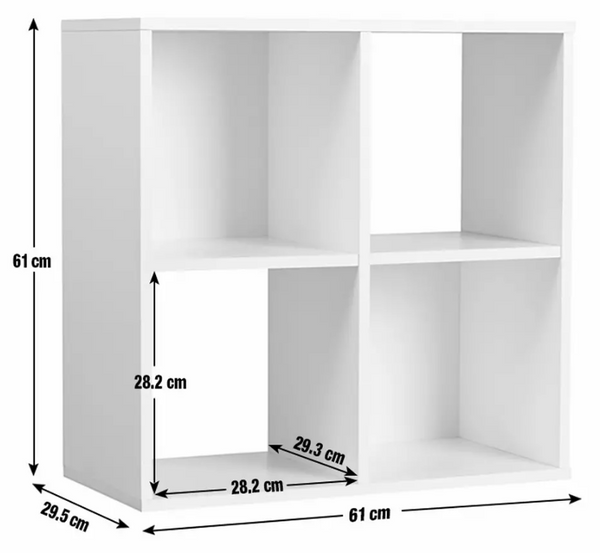 Home Squares 4 Cube Storage Unit - Grey 13346651